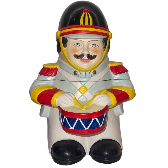 Other - Vintage Cookie Jar‎ Ceramic Portugal Tommy Toy Soldier Drummer Funky Maximalism
